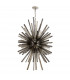 Hornby 32 Light E27 Vertical Oval Ceiling Pendant Polished Nickel Smoke Glass-4