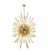 Hornby 32 Light E27 Vertical Oval Ceiling Pendant Polished Nickel Champagne Glass-1