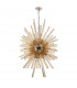 Hornby 32 Light E27 Vertical Oval Ceiling Pendant Polished Nickel Champagne Glass-4