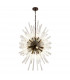 Hornby 32 Light E27 Vertical Oval Ceiling Pendant Brown Oxide Clear Glass-1
