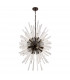 Hornby 32 Light E27 Vertical Oval Ceiling Pendant Brown Oxide Clear Glass-4