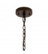 Hornby 32 Light E27 Vertical Oval Ceiling Pendant Brown Oxide Clear Glass-5