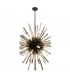 Hornby 32 Light E27 Vertical Oval Ceiling Pendant Brown Oxide Smoke Glass-1