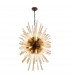 Hornby 32 Light E27 Vertical Oval Ceiling Pendant Brown Oxide Champagne Glass-1