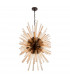 Hornby 32 Light E27 Vertical Oval Ceiling Pendant Brown Oxide Champagne Glass-4