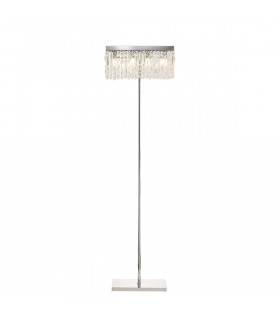 Wethersfield 50x15cm Rectangular Floor Lamp 4 Light E14 Polished Chrome Crystal-1