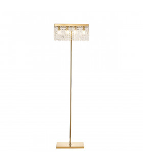Wethersfield 50x15cm Rectangular Floor Lamp 4 Light E14 Gold Crystal-1