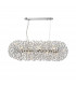 Salisbury Oblong Linear Ceiling Pendant 10 Light G9 Polished Chrome Crystal (28 extra sets of crystal)-1