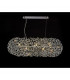 Salisbury Oblong Linear Ceiling Pendant 10 Light G9 Polished Chrome Crystal (28 extra sets of crystal)-3