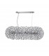 Salisbury Oblong Linear Ceiling Pendant 10 Light G9 Polished Chrome Crystal (28 extra sets of crystal)-4