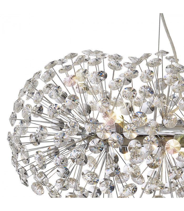 Salisbury Oblong Linear Ceiling Pendant 10 Light G9 Polished Chrome Crystal (28 extra sets of crystal)-6