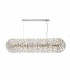 Salisbury Oblong Linear Ceiling Pendant 14 Light G9 Polished Chrome Crystal (44 extra sets of crystal)-1