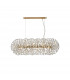 Salisbury Oblong Linear Ceiling Pendant 10 Light G9 French Gold Crystal (28 extra sets of crystal)-1
