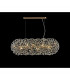 Salisbury Oblong Linear Ceiling Pendant 10 Light G9 French Gold Crystal (28 extra sets of crystal)-3