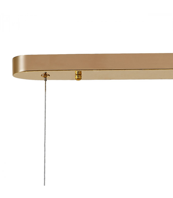 Salisbury Oblong Linear Ceiling Pendant 10 Light G9 French Gold Crystal (28 extra sets of crystal)-5