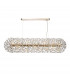 Salisbury Oblong Linear Ceiling Pendant 14 Light G9 French Gold Crystal (44 extra sets of crystal)-1