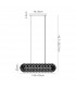 Salisbury Oblong Linear Ceiling Pendant 14 Light G9 French Gold Crystal (44 extra sets of crystal)-2