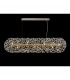 Salisbury Oblong Linear Ceiling Pendant 14 Light G9 French Gold Crystal (44 extra sets of crystal)-3