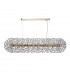 Salisbury Oblong Linear Ceiling Pendant 14 Light G9 French Gold Crystal (44 extra sets of crystal)-4