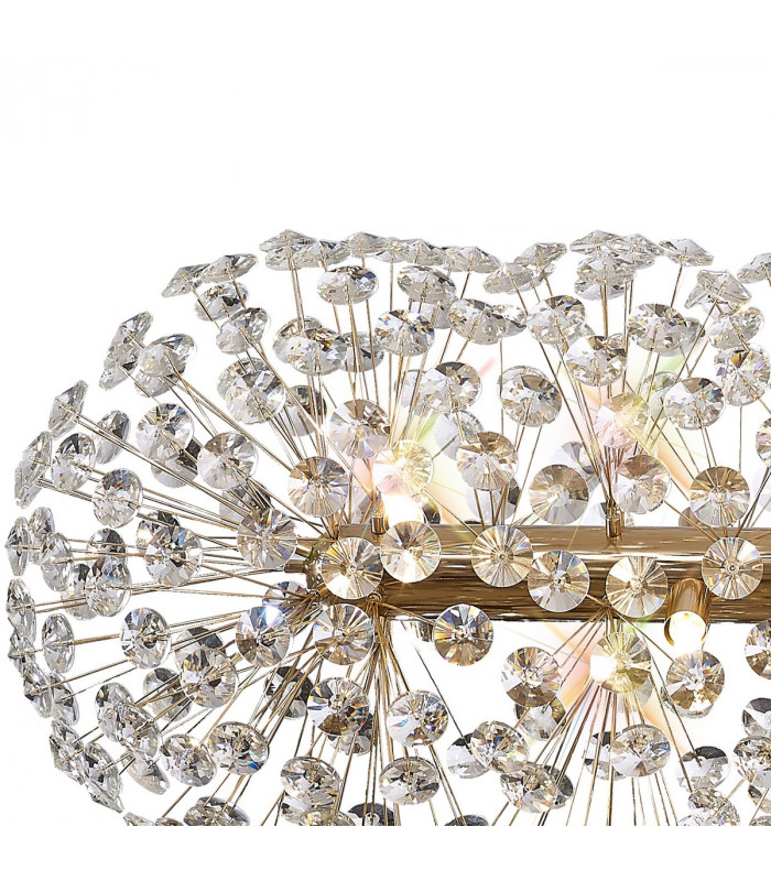 Salisbury Oblong Linear Ceiling Pendant 14 Light G9 French Gold Crystal (44 extra sets of crystal)-6