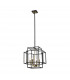 Delaware Ceiling Pendant 4 Light E14 Black Gold-5
