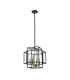 Delaware Ceiling Pendant 4 Light E14 Black Gold-6