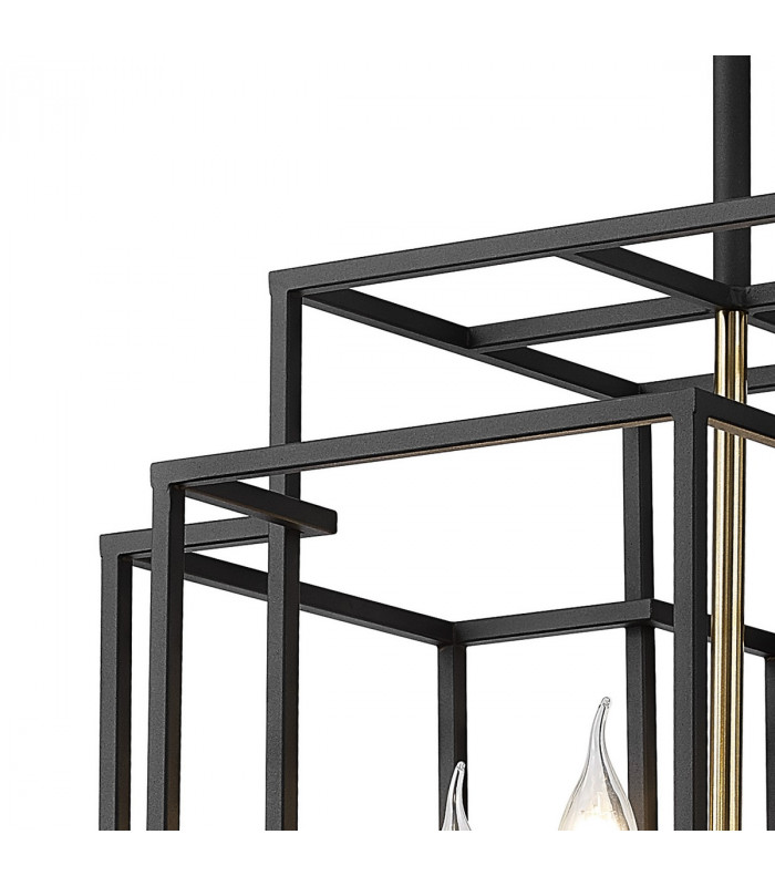 Delaware Ceiling Pendant 4 Light E14 Black Gold-8