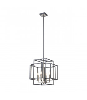 Delaware Ceiling Pendant 4 Light E14 Anthracite Satin Nickel-1