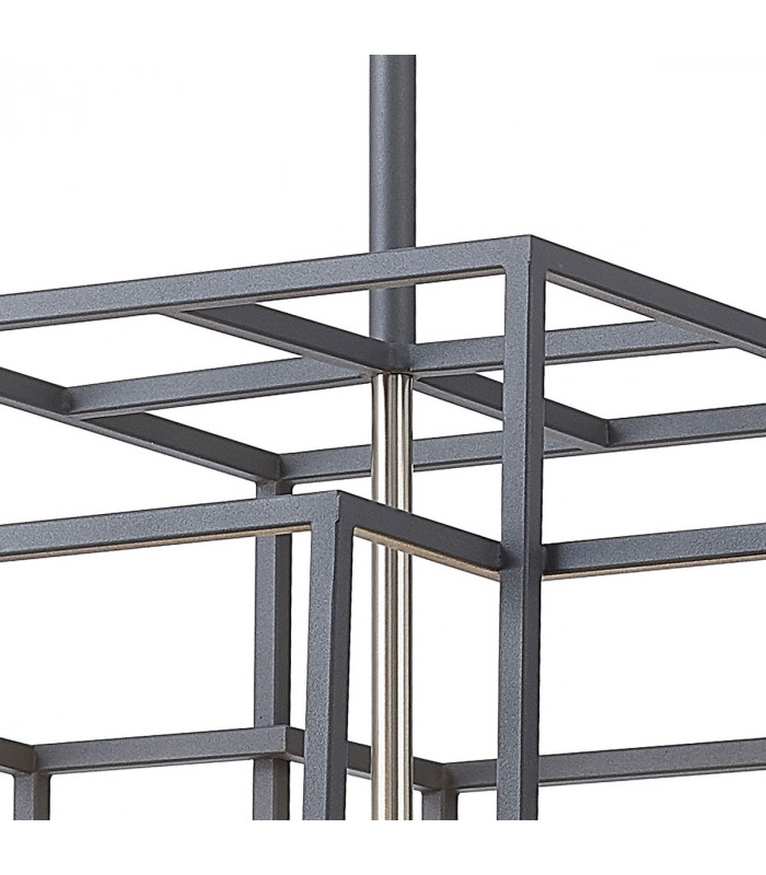 Delaware Ceiling Pendant 4 Light E14 Anthracite Satin Nickel-6