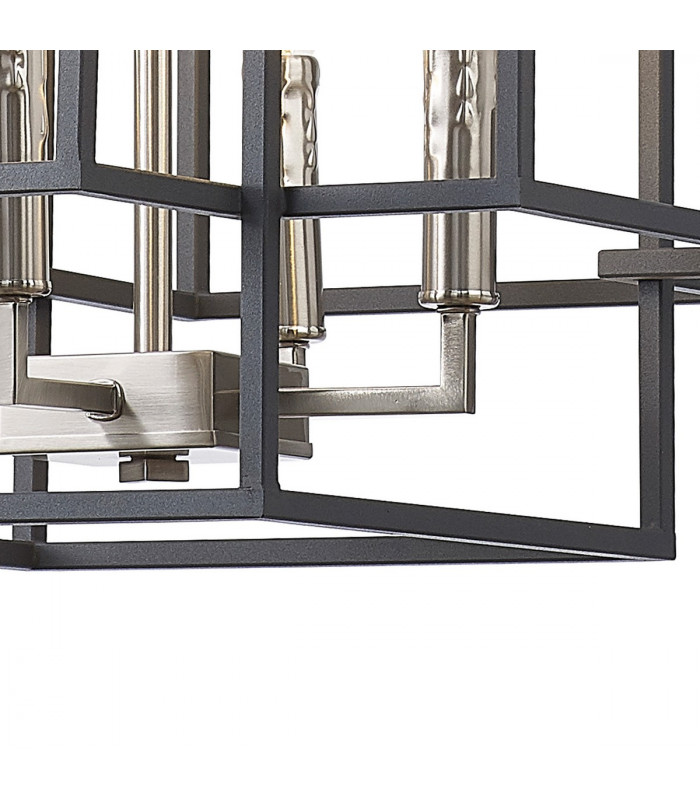 Delaware Ceiling Pendant 4 Light E14 Anthracite Satin Nickel-8
