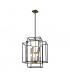 Delaware Ceiling Pendant 8 Light E14 Black Gold-1