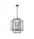 Delaware Ceiling Pendant 8 Light E14 Black Gold-4