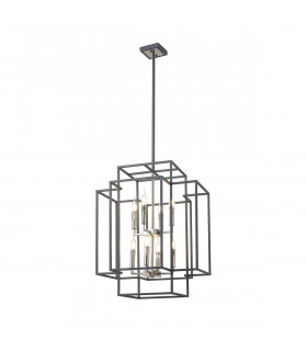 Delaware Ceiling Pendant 8 Light E14 Anthracite Satin Nickel-1