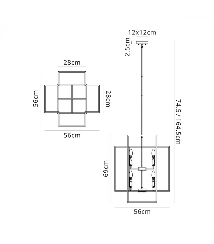 Delaware Ceiling Pendant 8 Light E14 Anthracite Satin Nickel-2