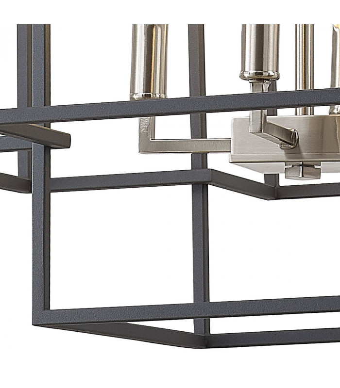 Delaware Ceiling Pendant 8 Light E14 Anthracite Satin Nickel-9