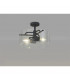 Clarence Semi Flush Ceiling Lamp 2 Light E27 Anthracite Clear Glass-3