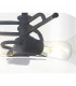 Clarence Semi Flush Ceiling Lamp 2 Light E27 Anthracite Clear Glass-6