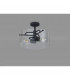 Clarence Semi Flush Ceiling Lamp 2 Light E27 Anthracite Clear Glass-8