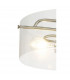 Clarence Semi Flush Ceiling Lamp 2 Light E27 Antique Brass Clear Glass-5