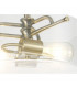 Clarence Semi Flush Ceiling Lamp 2 Light E27 Antique Brass Clear Glass-6