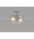 Clarence Semi Flush Ceiling Lamp 2 Light E27 Polished Nickel Clear Glass-3