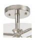 Clarence Semi Flush Ceiling Lamp 2 Light E27 Polished Nickel Clear Glass-7