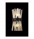 Hornby 2 Light E14 Wall Lamp E14 Matt Black Champagne Glass-3