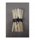 Hornby 2 Light E14 Wall Lamp E14 Matt Black Champagne Glass-8