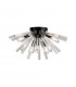 Hornby 6 Light E14 Semi Flush Matt Black Clear Glass-1
