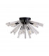 Hornby 6 Light E14 Semi Flush Matt Black Clear Glass-4