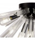 Hornby 6 Light E14 Semi Flush Matt Black Clear Glass-5