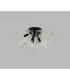 Hornby 6 Light E14 Semi Flush Matt Black Clear Glass-7