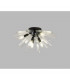 Hornby 6 Light E14 Semi Flush Matt Black Clear Glass-8