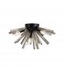 Hornby 6 Light E14 Semi Flush Matt Black Smoke Glass-1